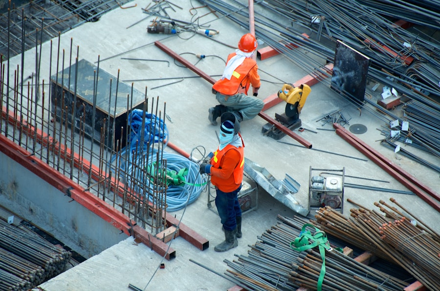 Equipo de construcción en trabajo